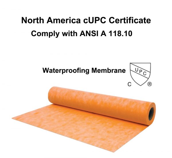 Waterproof Membrane-North America cUPC certificate